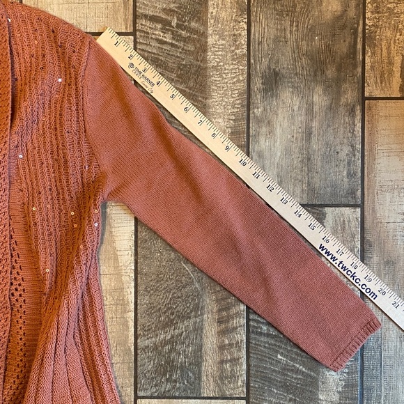 Soft Surroundings Rust Cardigan Sweater - Picture 8 of 11